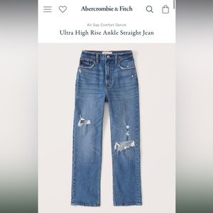 Abercrombie & Fitch The Ankle Straight Ultra High Rise Jean